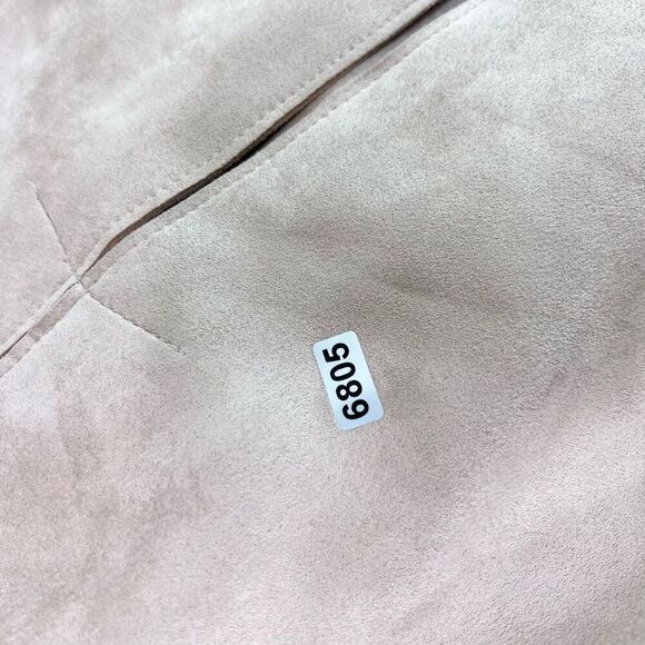 Zara Basic Trench Coat Womens Medium Light Pink Belted Double Breasted - Picture 10 of 10